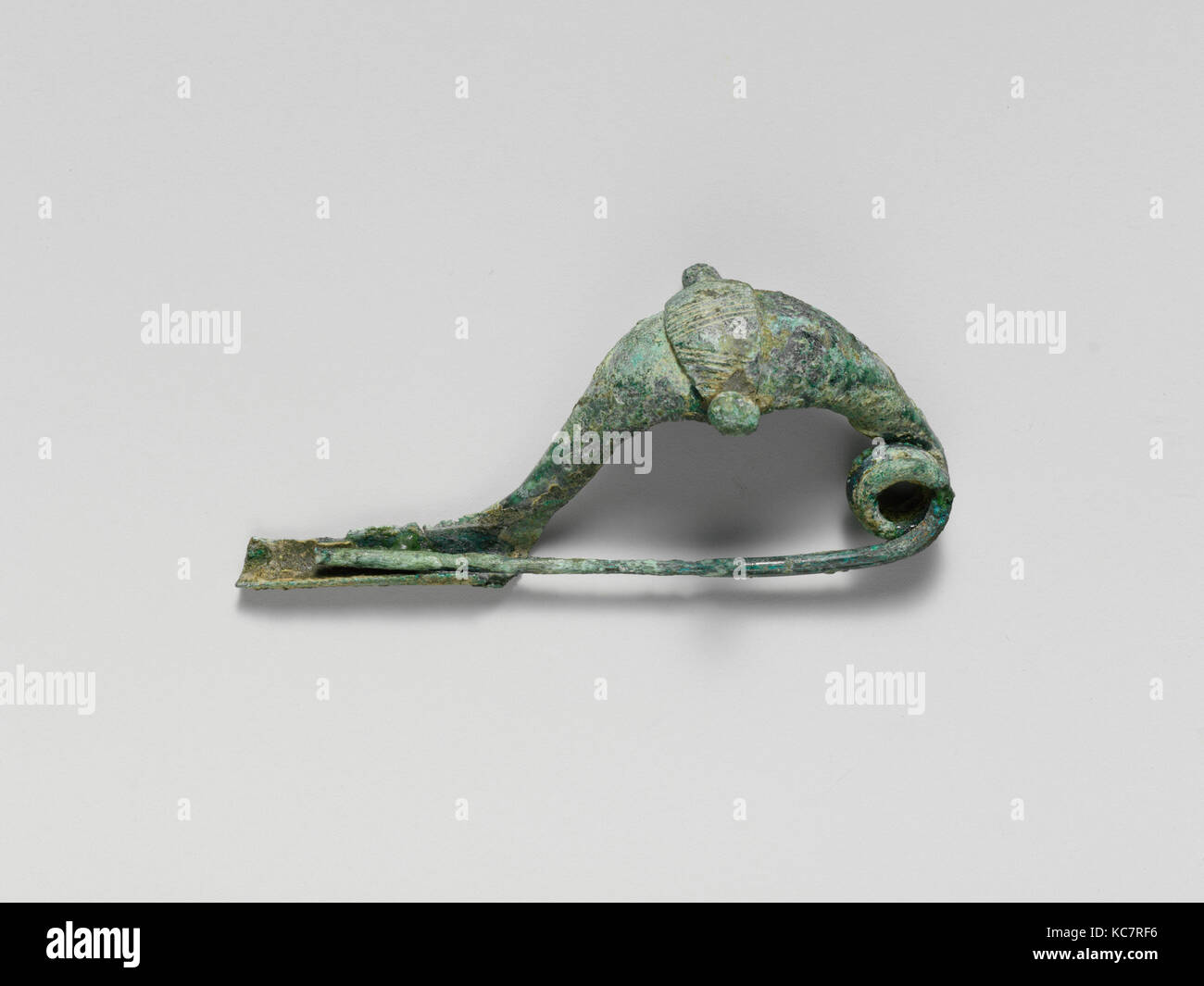 Bronze navicella-type fibula (safety pin), 8th century B.C Stock Photo