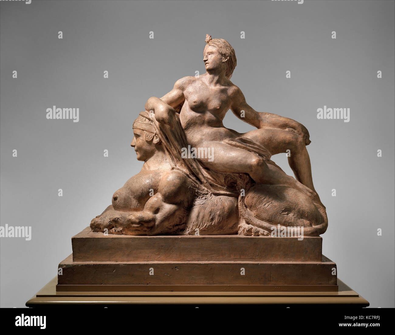 Venus and the Sphinx, 1868, French, Paris, Tinted plaster, Overall  (confirmed): 42 1/2 × 45 × 23 3/4 in. (108 × 114.3 × 60.3 cm Stock Photo -  Alamy