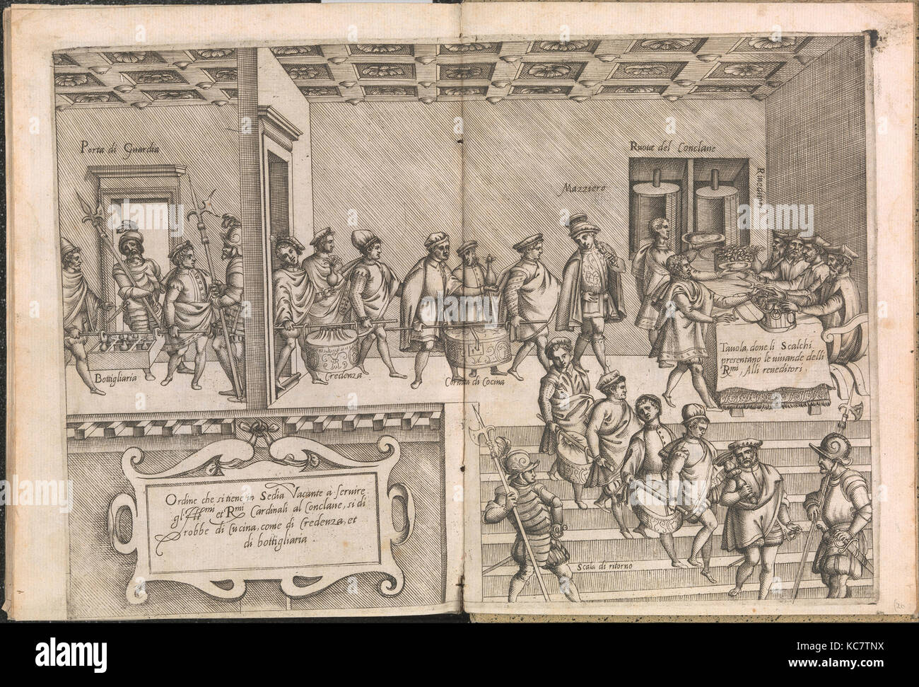 Opera di M. Bartolomeo Scappi, cuoco secreto di Papa Pio V, 1570 Stock Photo