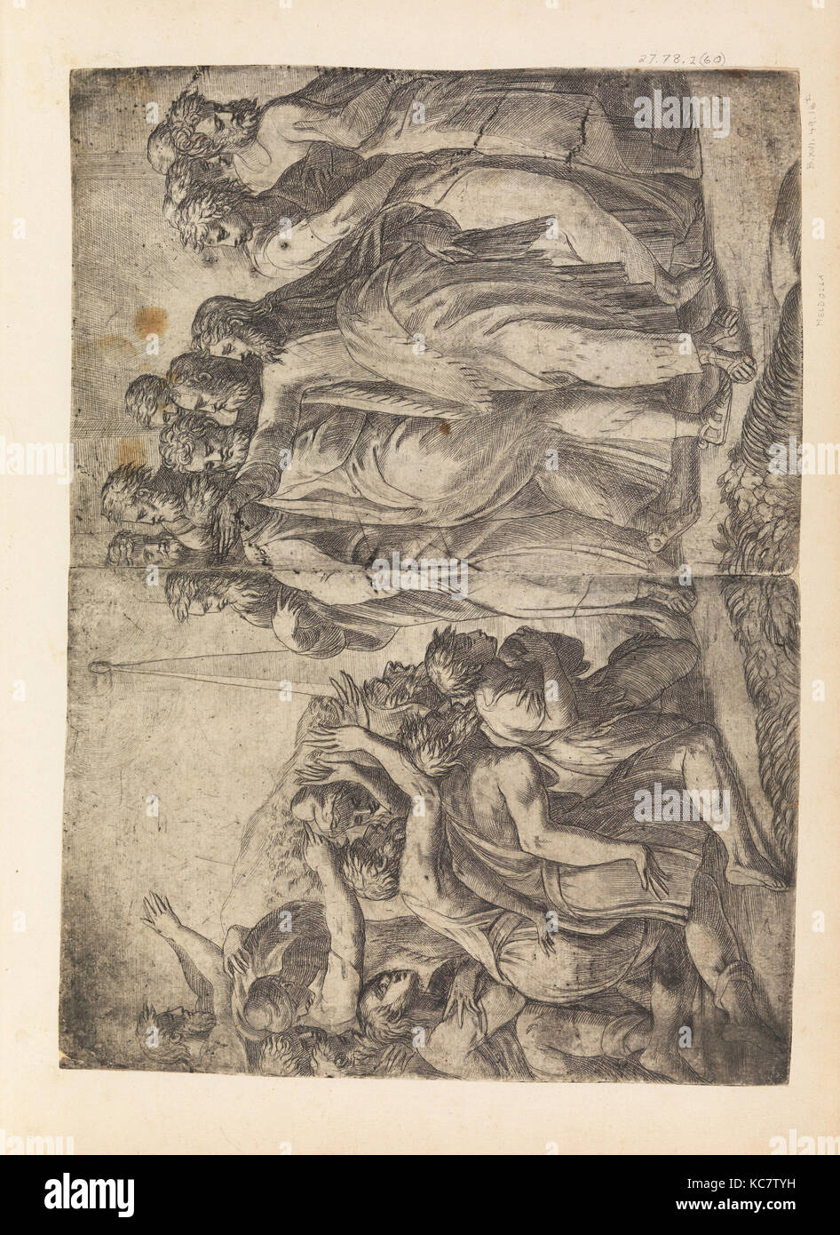 Christ Healing the Lepers, Andrea Schiavone, ca. 1545 Stock Photo