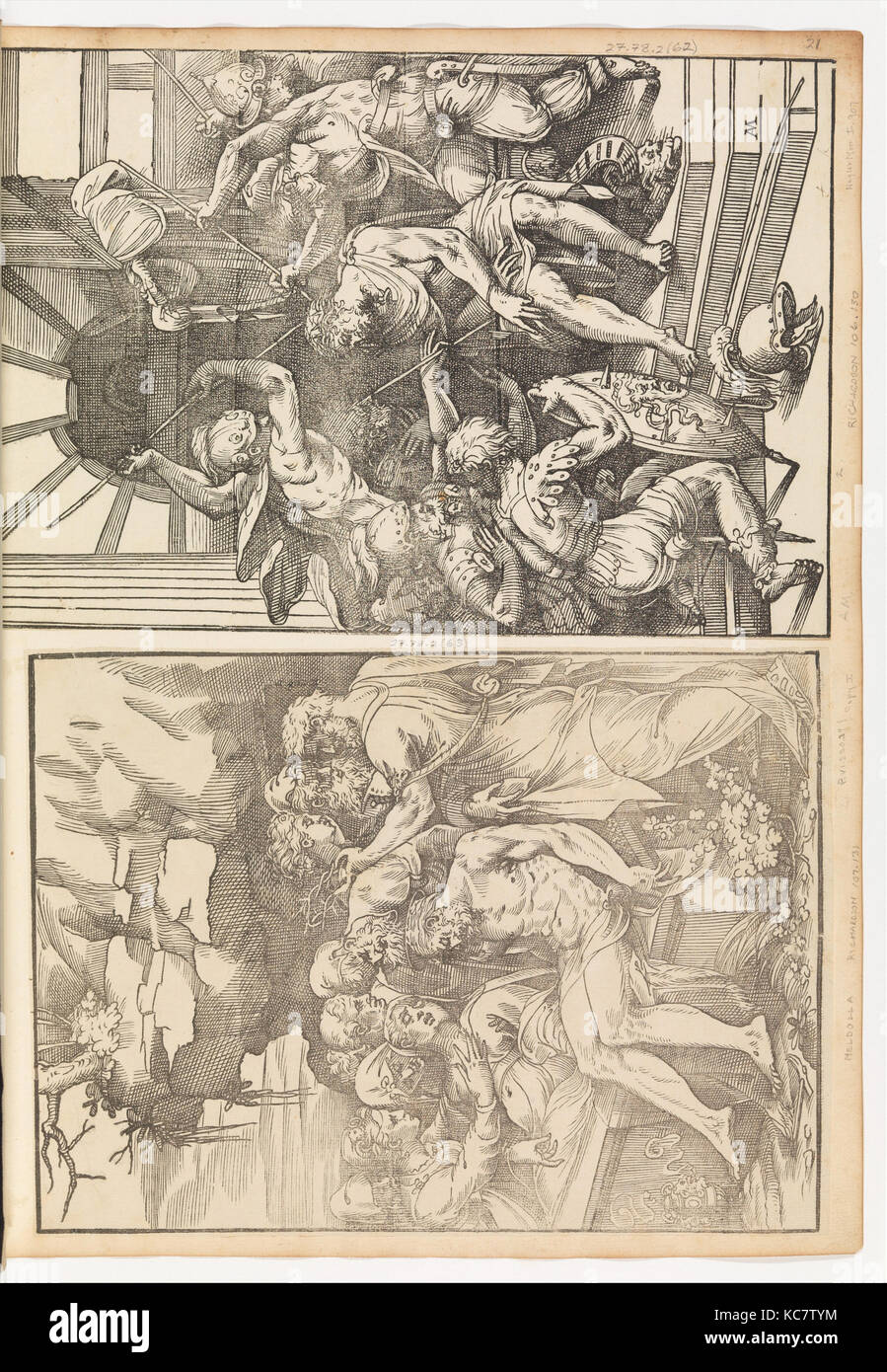 Lamentation over the Dead Christ, Andrea Schiavone, 1550s Stock Photo