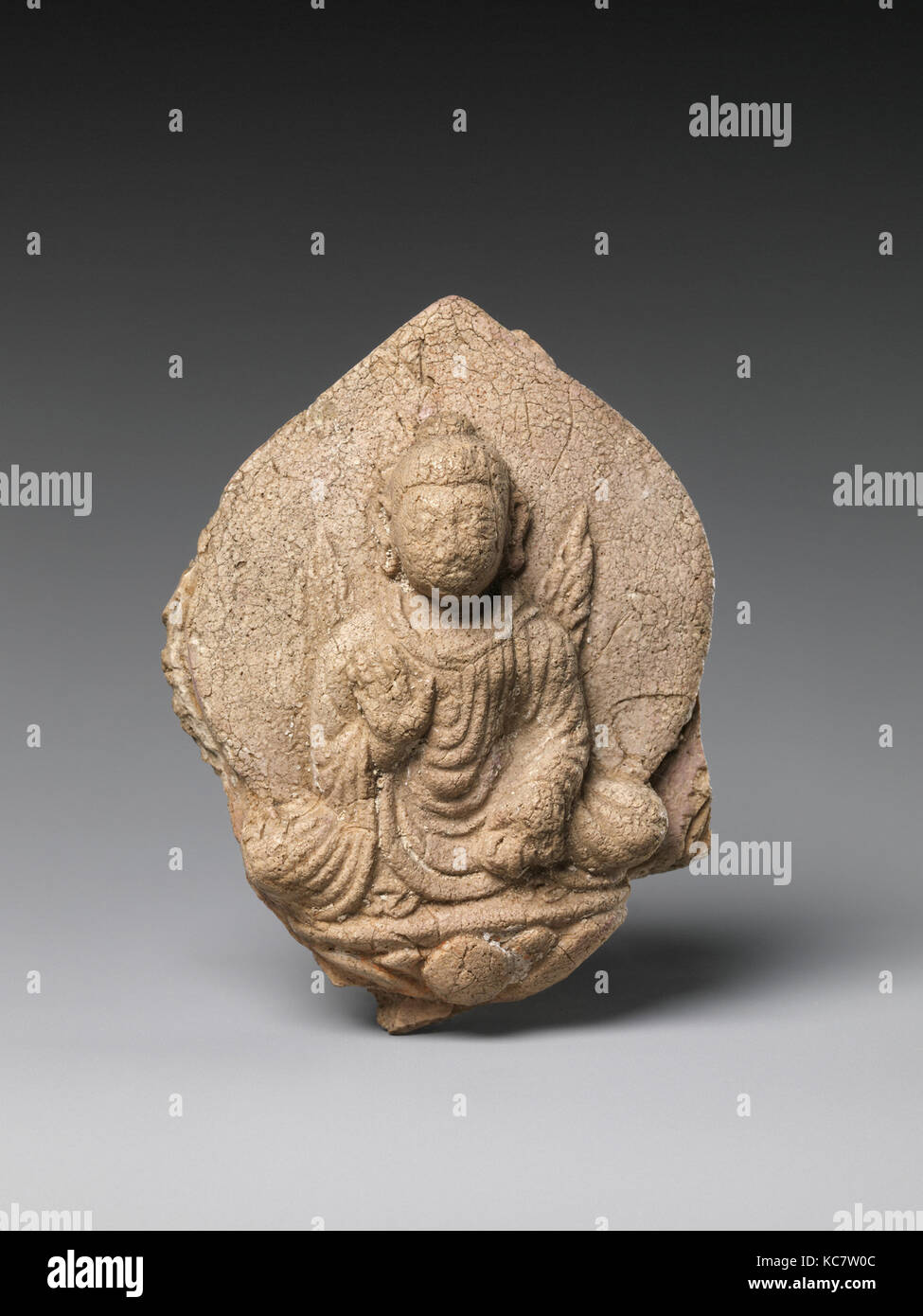 Seated Dipankara Buddha with Flaming Shoulders, 6th–7th century Stock Photo
