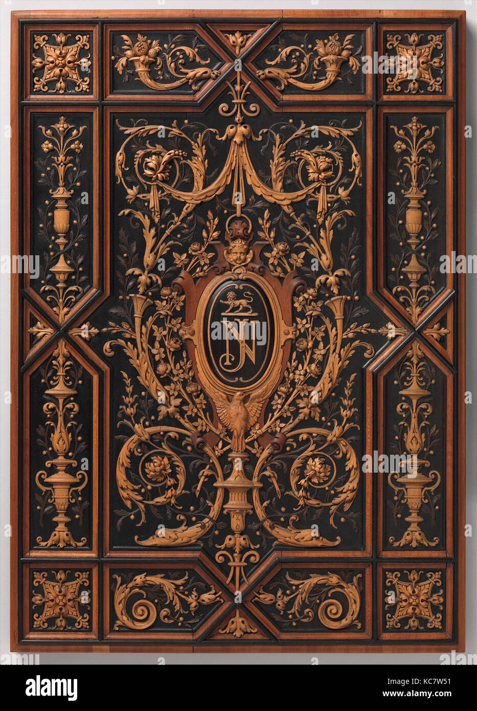 Book or album cover, Henry-Auguste Fourdinois, 1875 Stock Photo
