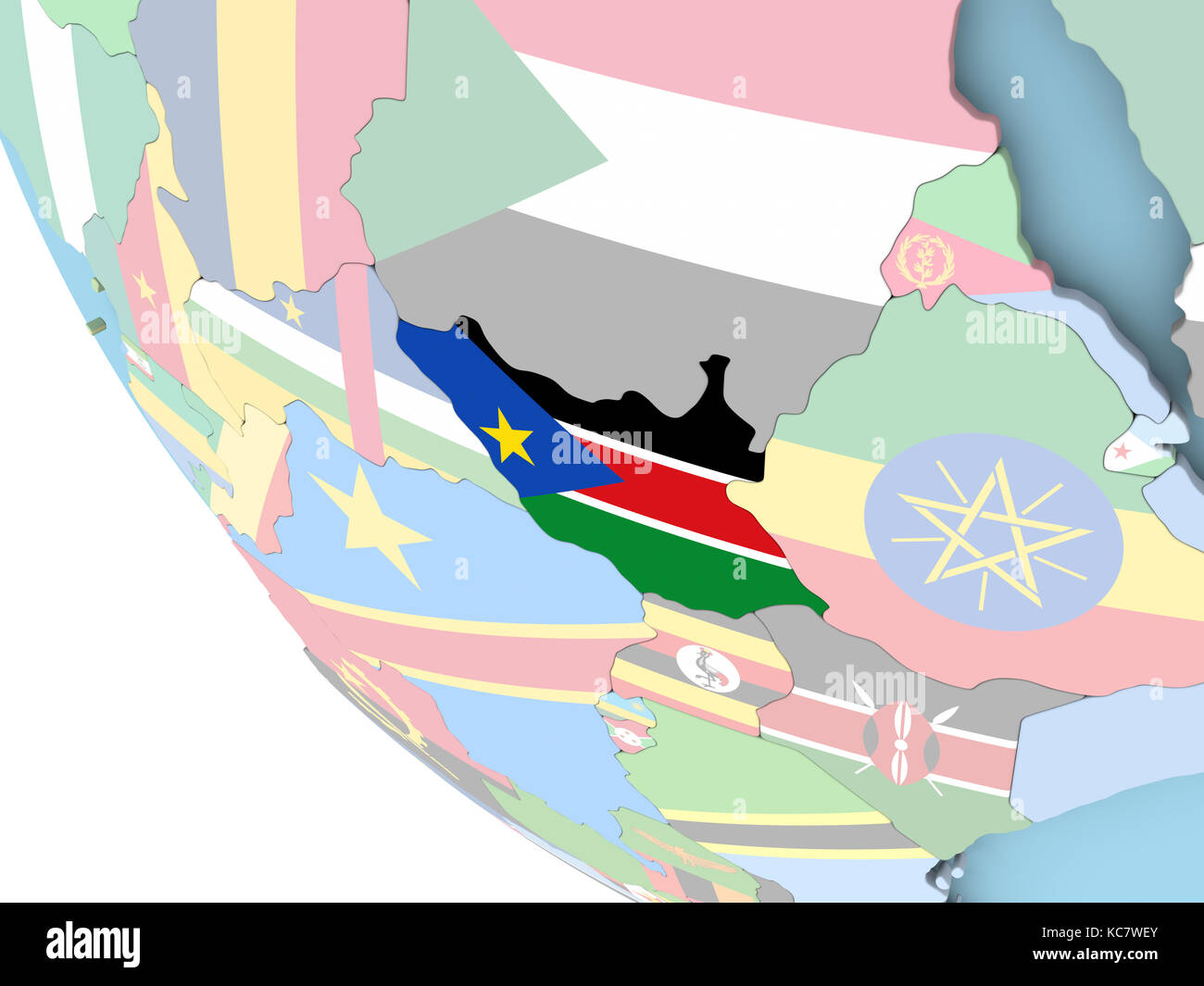 Map south sudan embedded hi-res stock photography and images - Alamy
