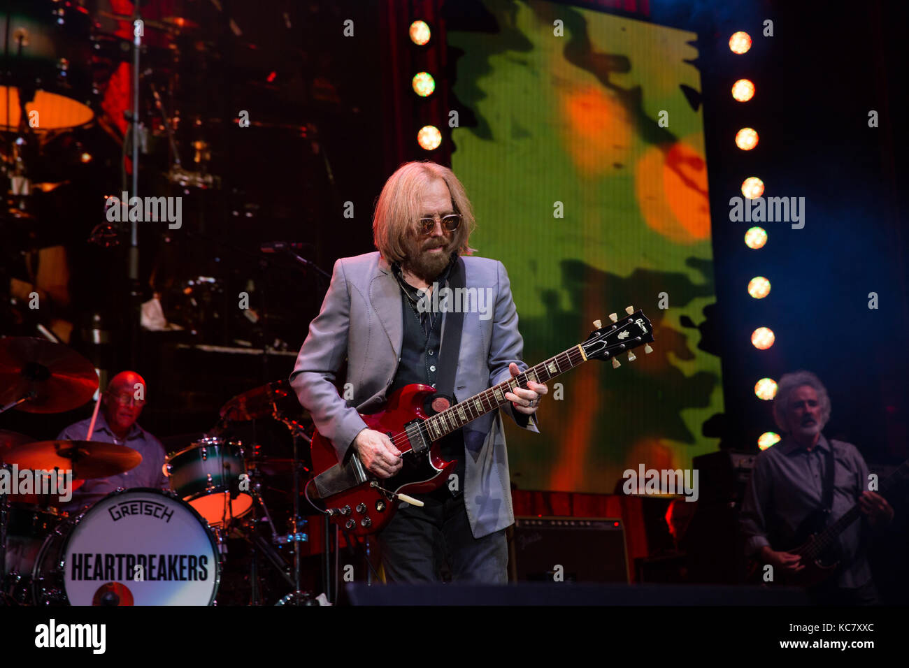 Tom Petty performing in Toronto with The Heartbreakers in 2017. Stock Photo
