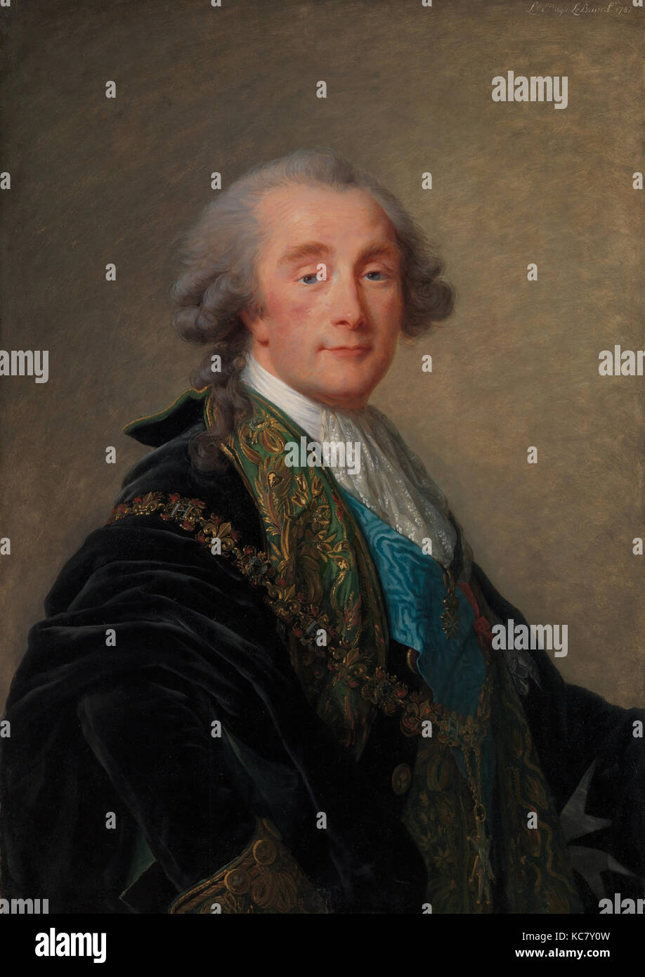 Alexandre Charles Emmanuel de Crussol-Florensac (1743–1815), Élisabeth Louise Vigée Le Brun, 1787 Stock Photo