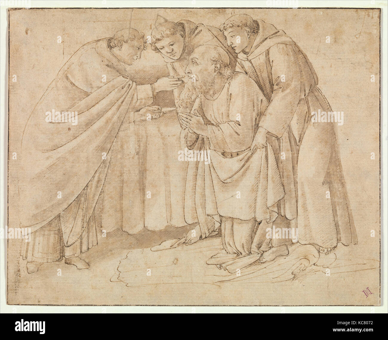 The Last Communion of Saint Jerome, Workshop of Botticelli, ca. 1491–1503 Stock Photo