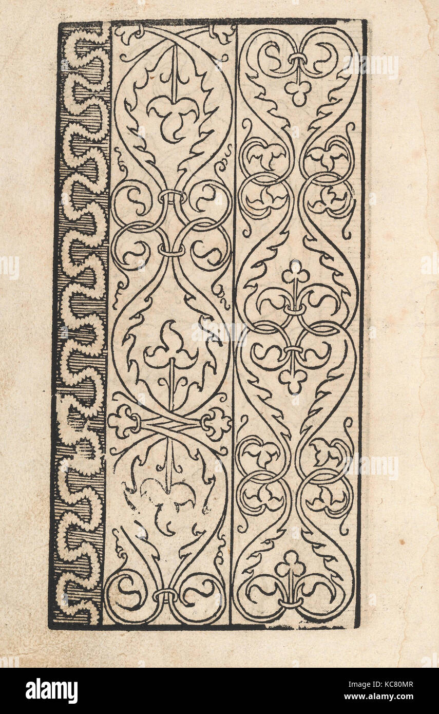 Ein new getruckt model Büchli...Page 21, verso, 1529 Stock Photo