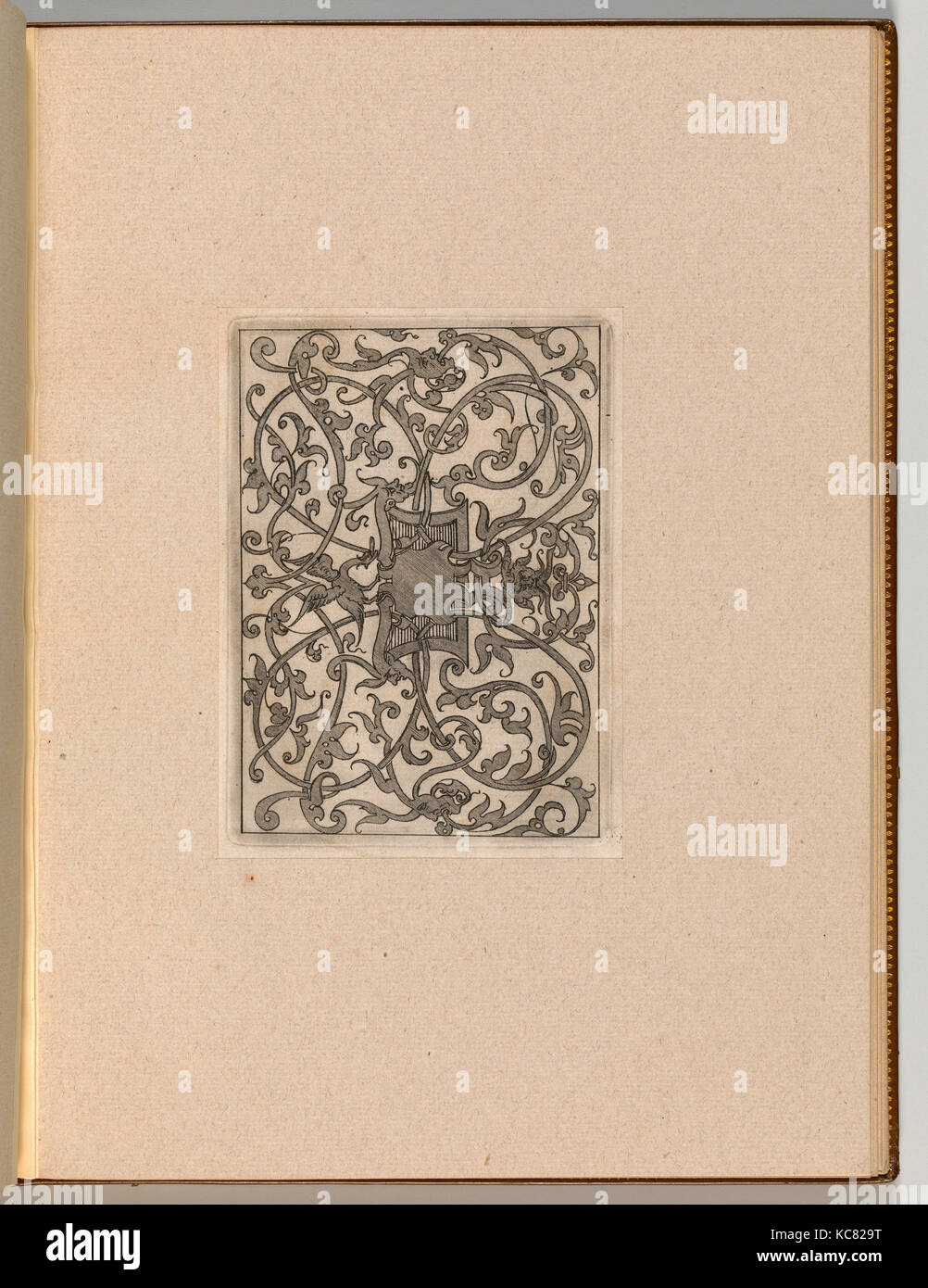 Drawings and Prints, Album Print Ornament & Architecture, Copies after the 'Livre contenant passement de moresques' (plate 4 Stock Photo