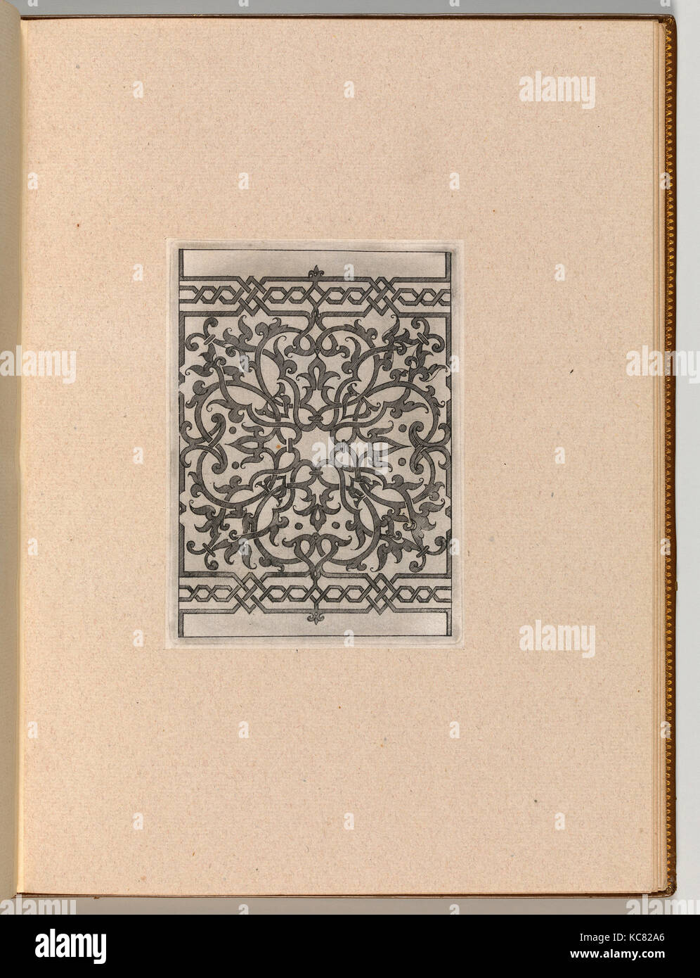 Drawings and Prints, Album Print Ornament & Architecture, Copies after the 'Livre contenant passement de moresques' (plate 10 Stock Photo