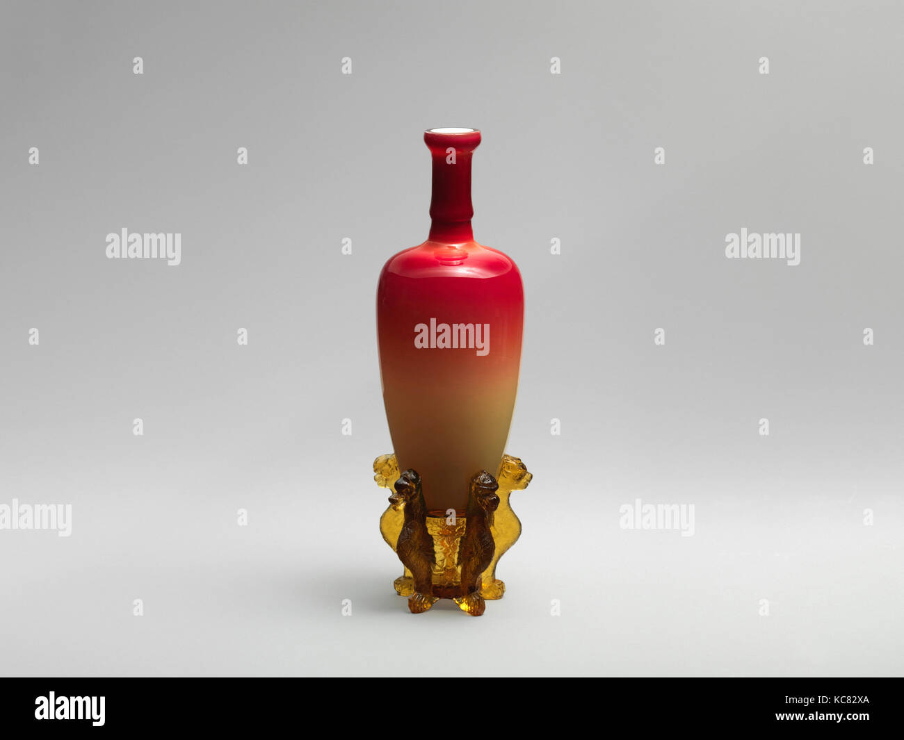 Vase” and stand, 188691, Made in Wheeling, West Virginia