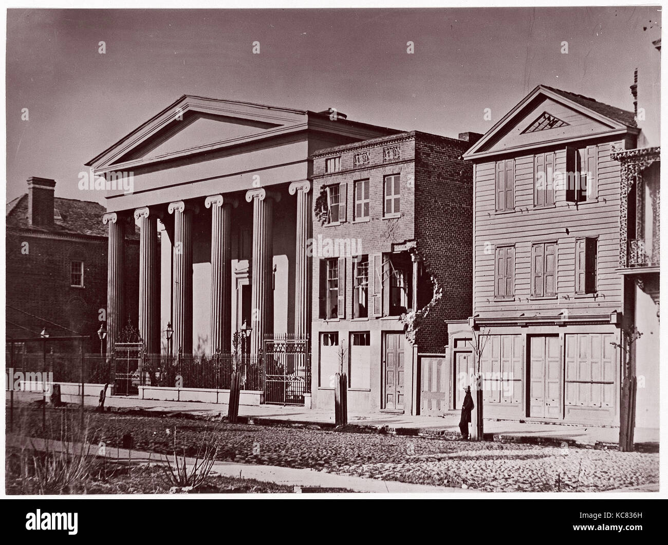 Hibernian Hall, Charleston, George N. Barnard, ca. 1864 Stock Photo