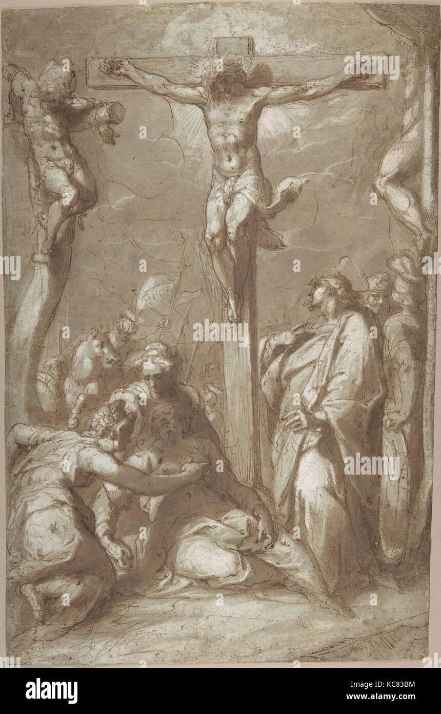 The Crucifixion of Christ, Hans Speckaert, before 1577 Stock Photo