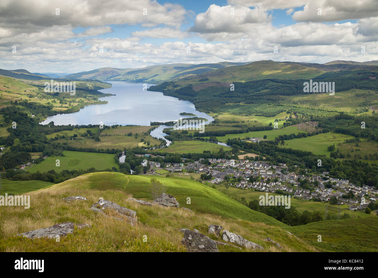 Loch Tay from Meall Clachach near Killin Stirling Scotland Stock Photo