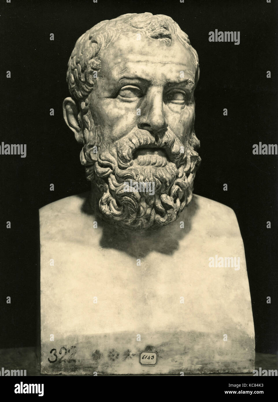 Greek statesman Solon, Marble statue Stock Photo