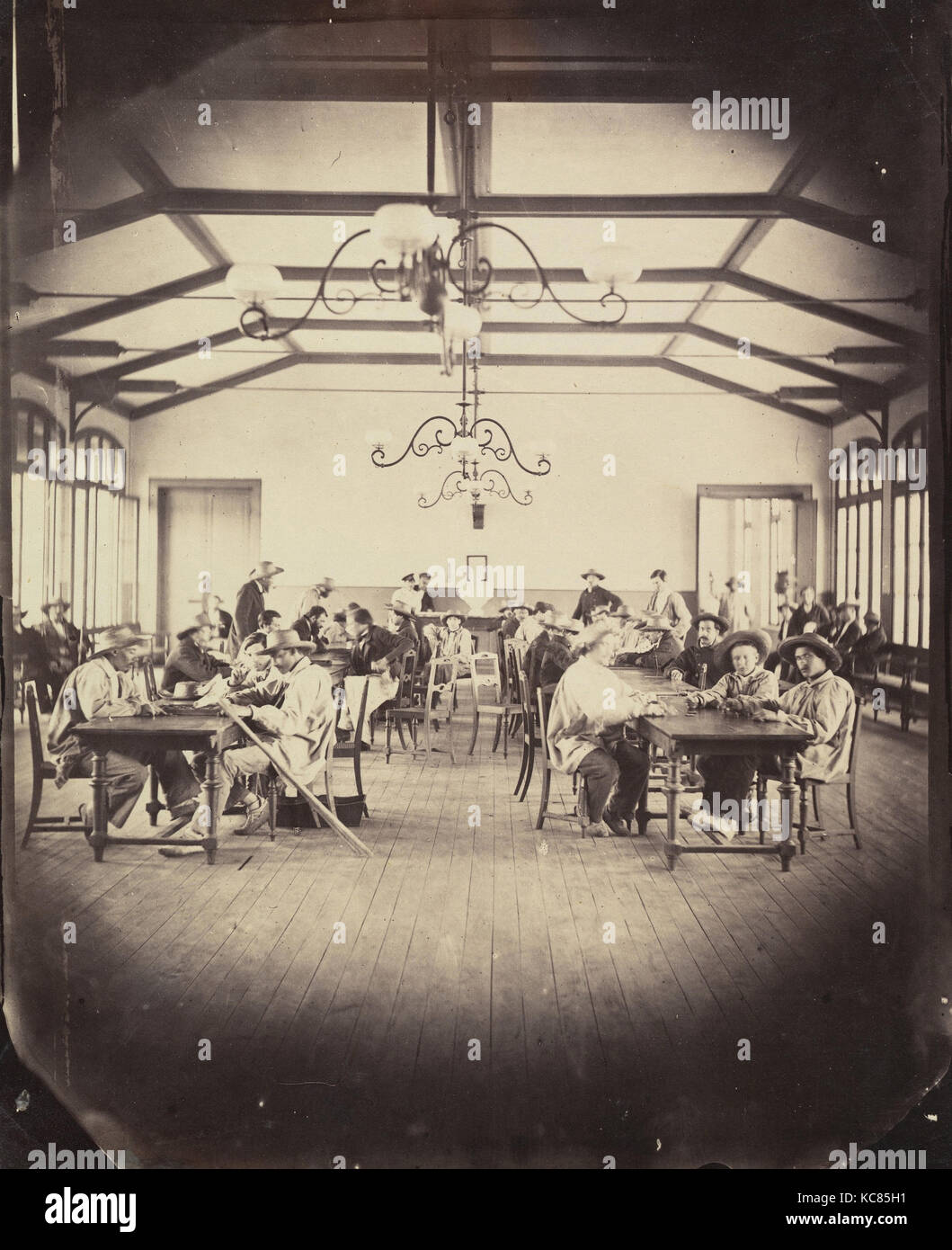 Asile impérial de Vincennes, salle de jeu, Charles Nègre, 1858–59 Stock Photo