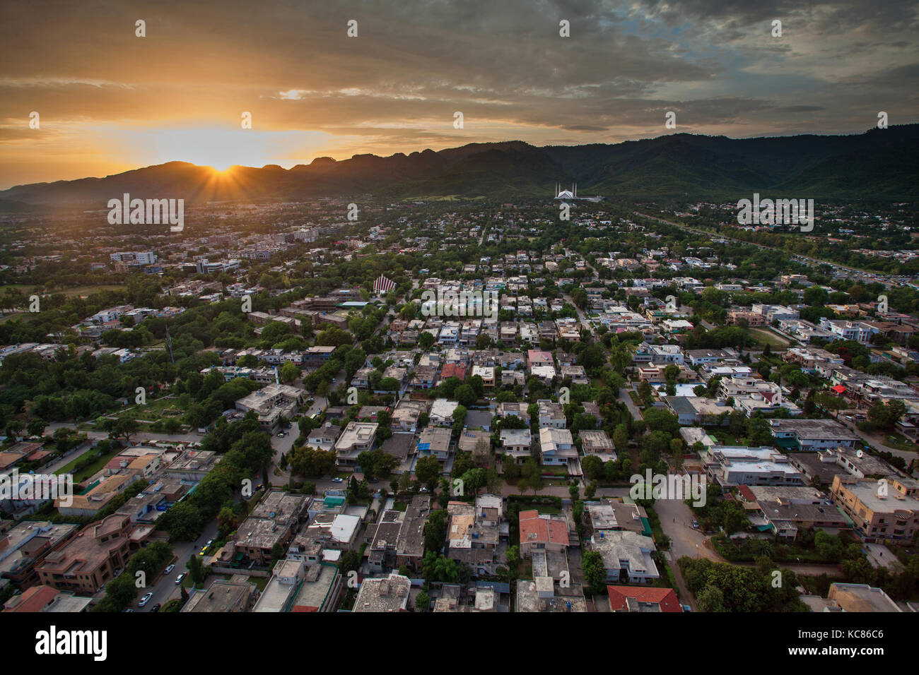 Aerial view of Islamabad Stock Photo