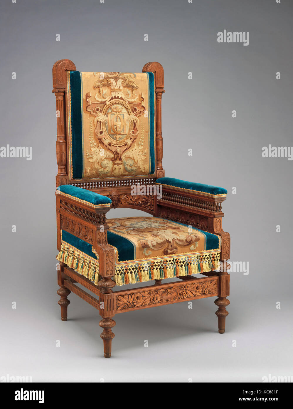 Armchair, Pottier and Stymus Manufacturing Company, ca. 1875–76 Stock Photo