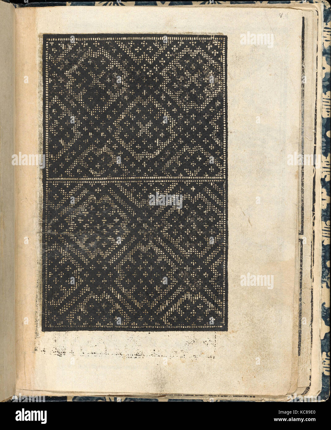 Essempio di recammi, page 8 (recto), 1530, Woodcut, Overall: 7 13/16 x 6 3/16 x 3/8 in. (19.8 x 15.7 x 1 cm), Written by Stock Photo