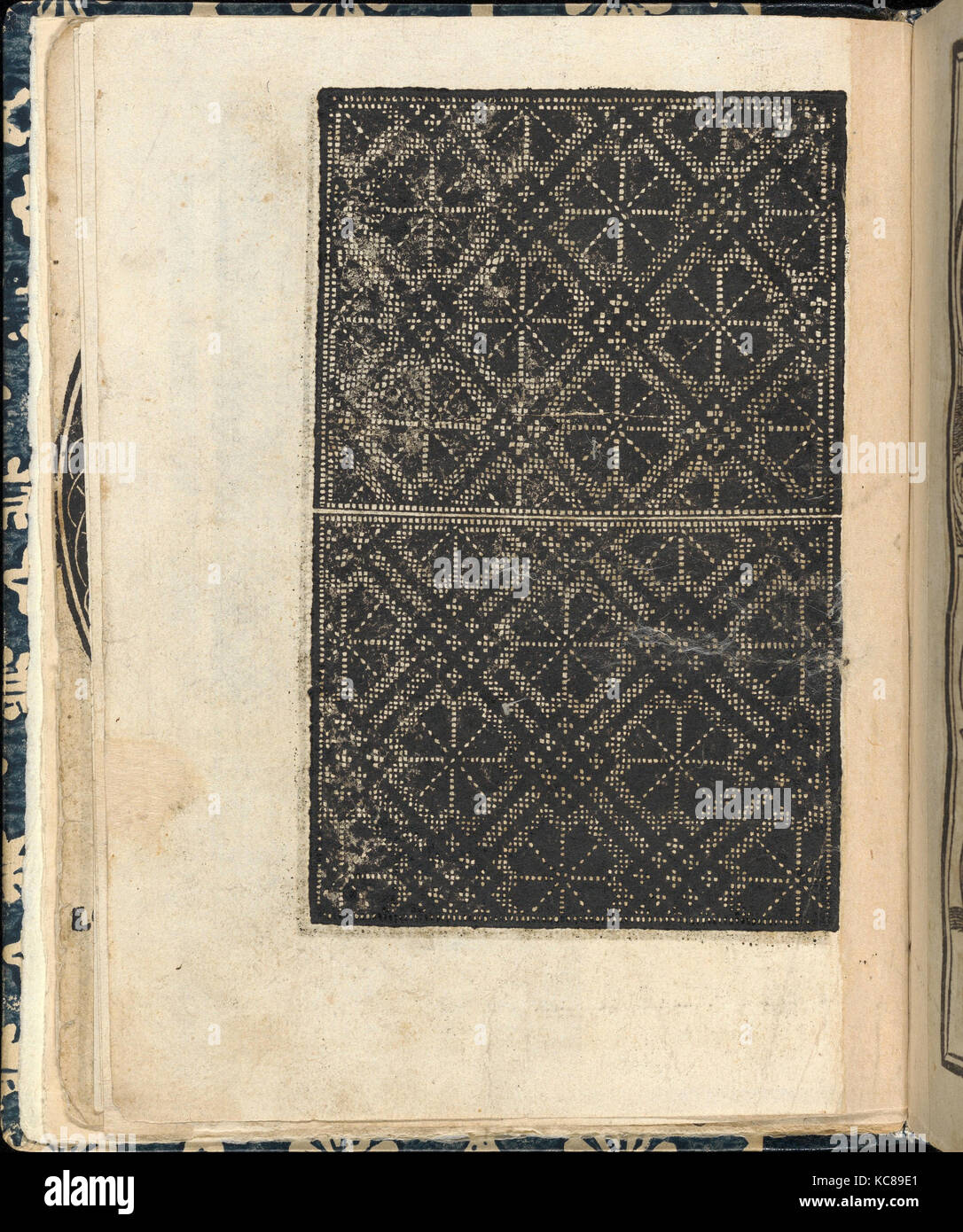Essempio di recammi, page 8 (verso), 1530, Woodcut, Overall: 7 13/16 x 6 3/16 x 3/8 in. (19.8 x 15.7 x 1 cm), Written by Stock Photo