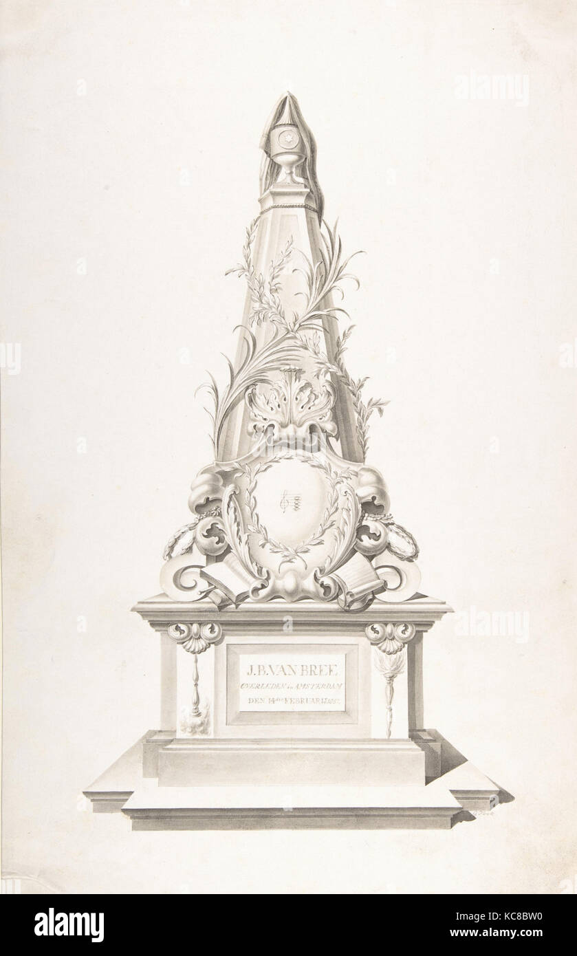 Pyramid monument for J.B. van Bree, G. Fock, 1857 or after Stock Photo