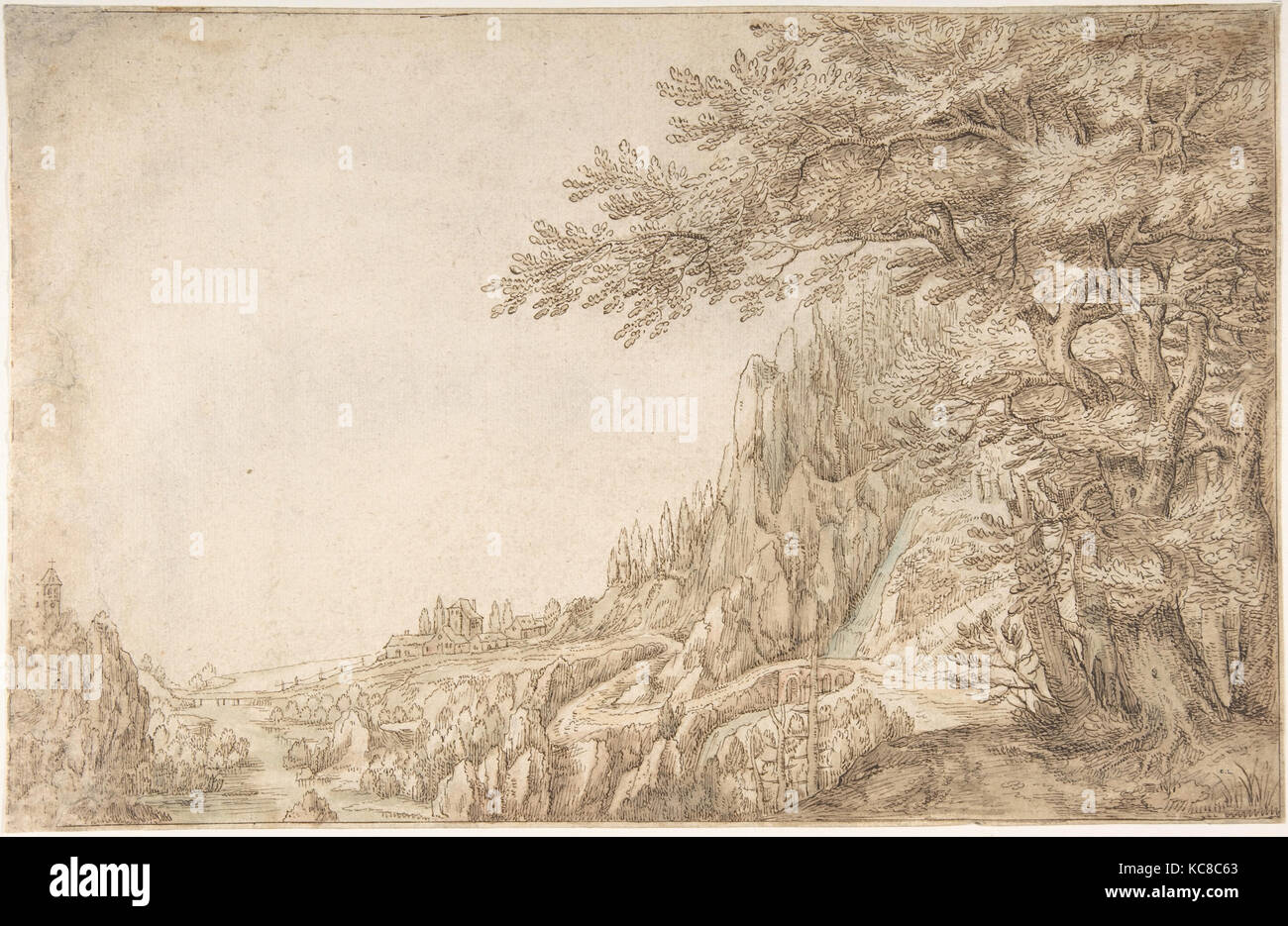 Mountainous Landscape, Denis van Alsloot, late 16th–early 17th century Stock Photo