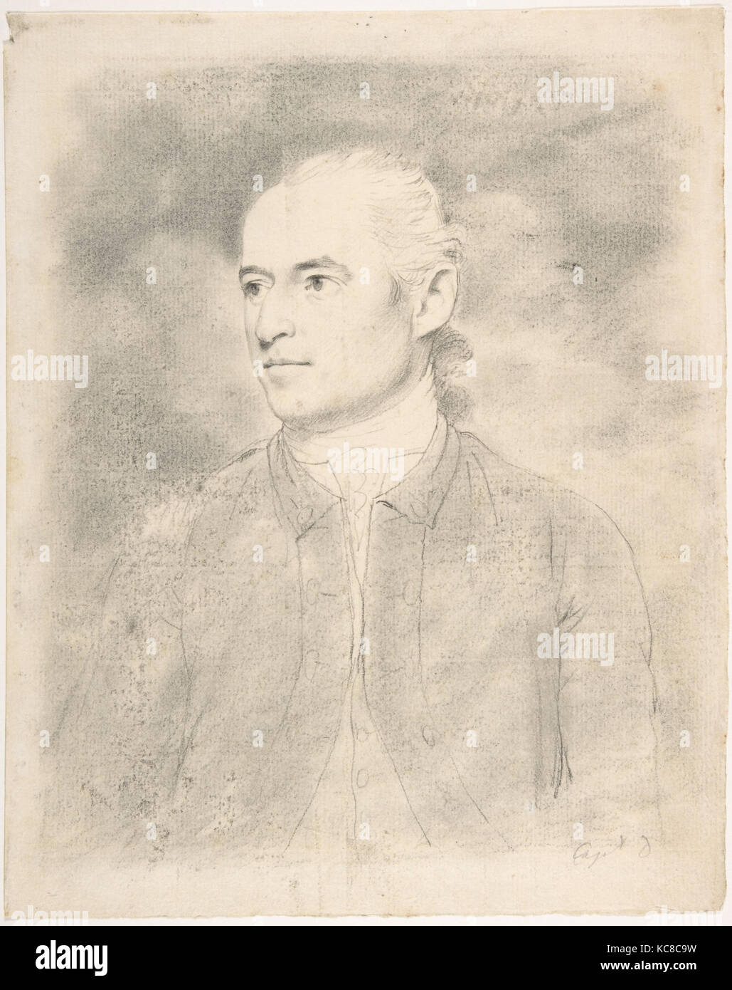 Captain Downman, the artist's brother, John Downman, ca. 1776 Stock Photo