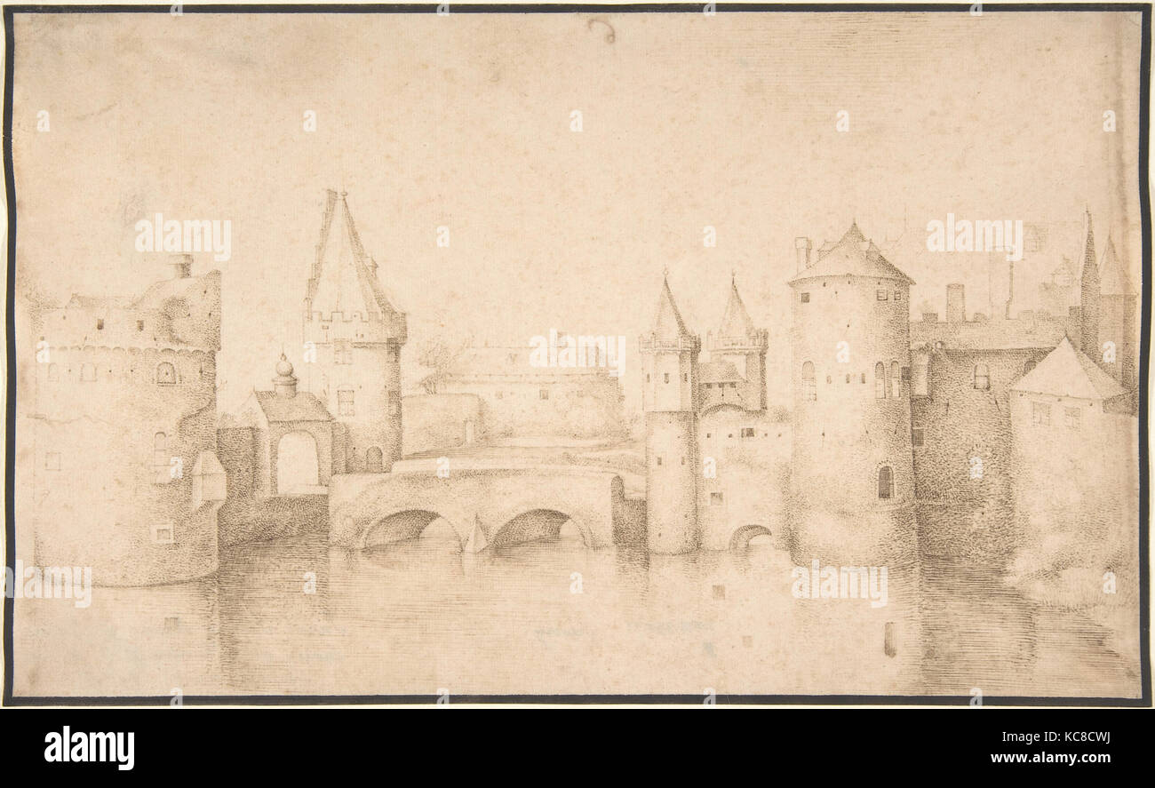 Walls, Towers, and Gates of Amsterdam, Jacob Savery I, late 16th–early 17th century Stock Photo