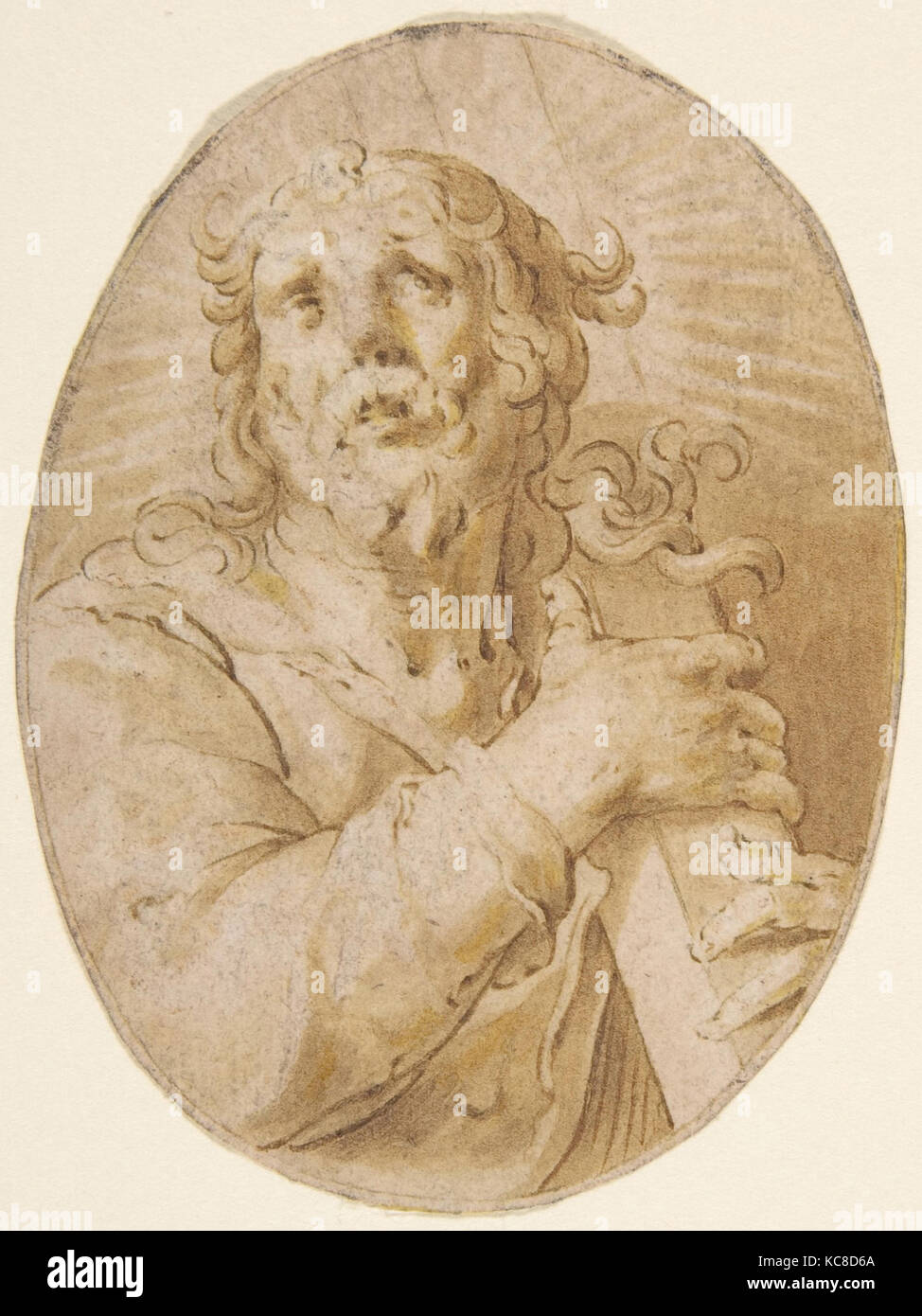 Christ with the Cross, Joachim Wtewael, ca. 1605–15 Stock Photo
