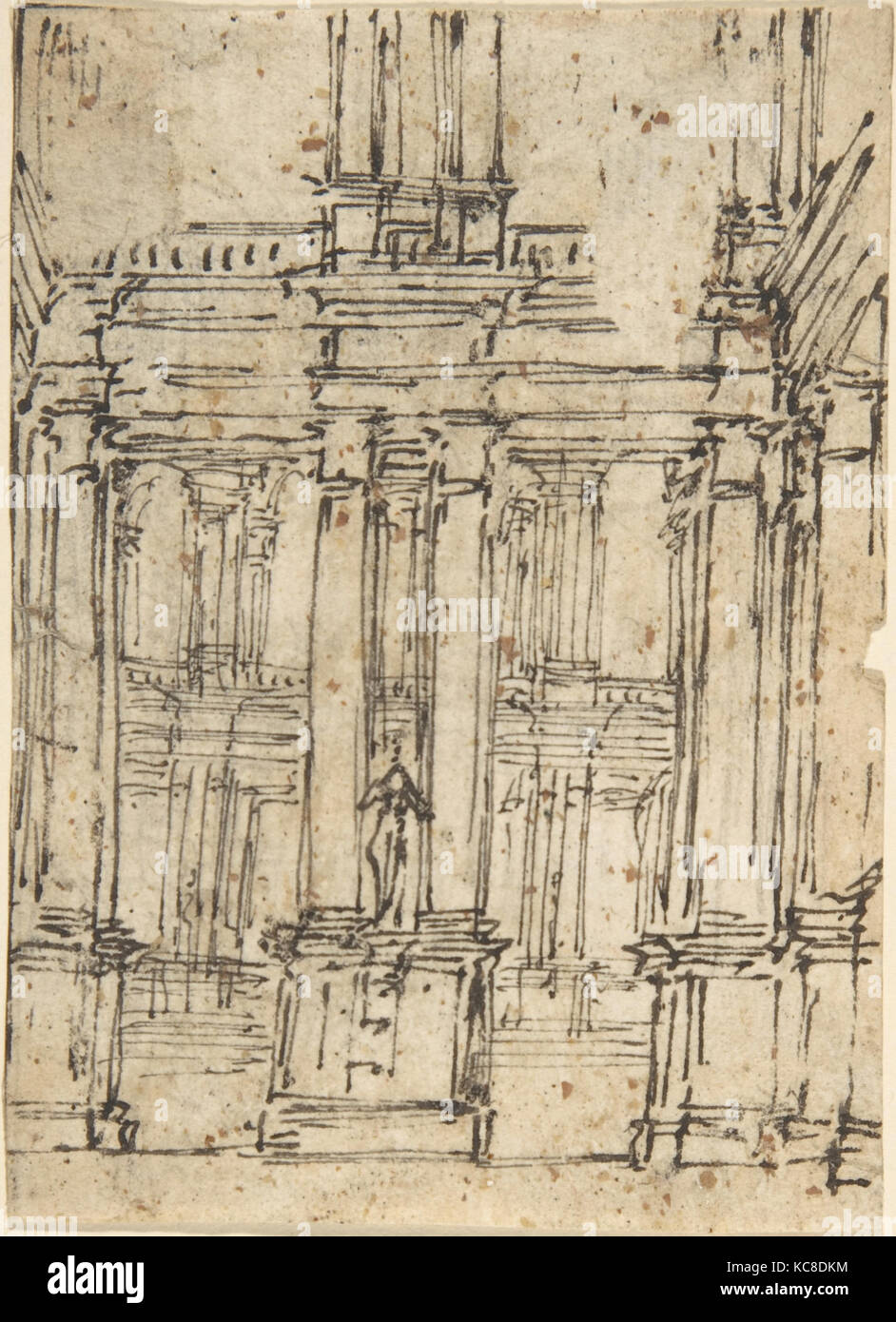 Architectural Drawing, Anonymous, Italian, first half of the 18th century Stock Photo