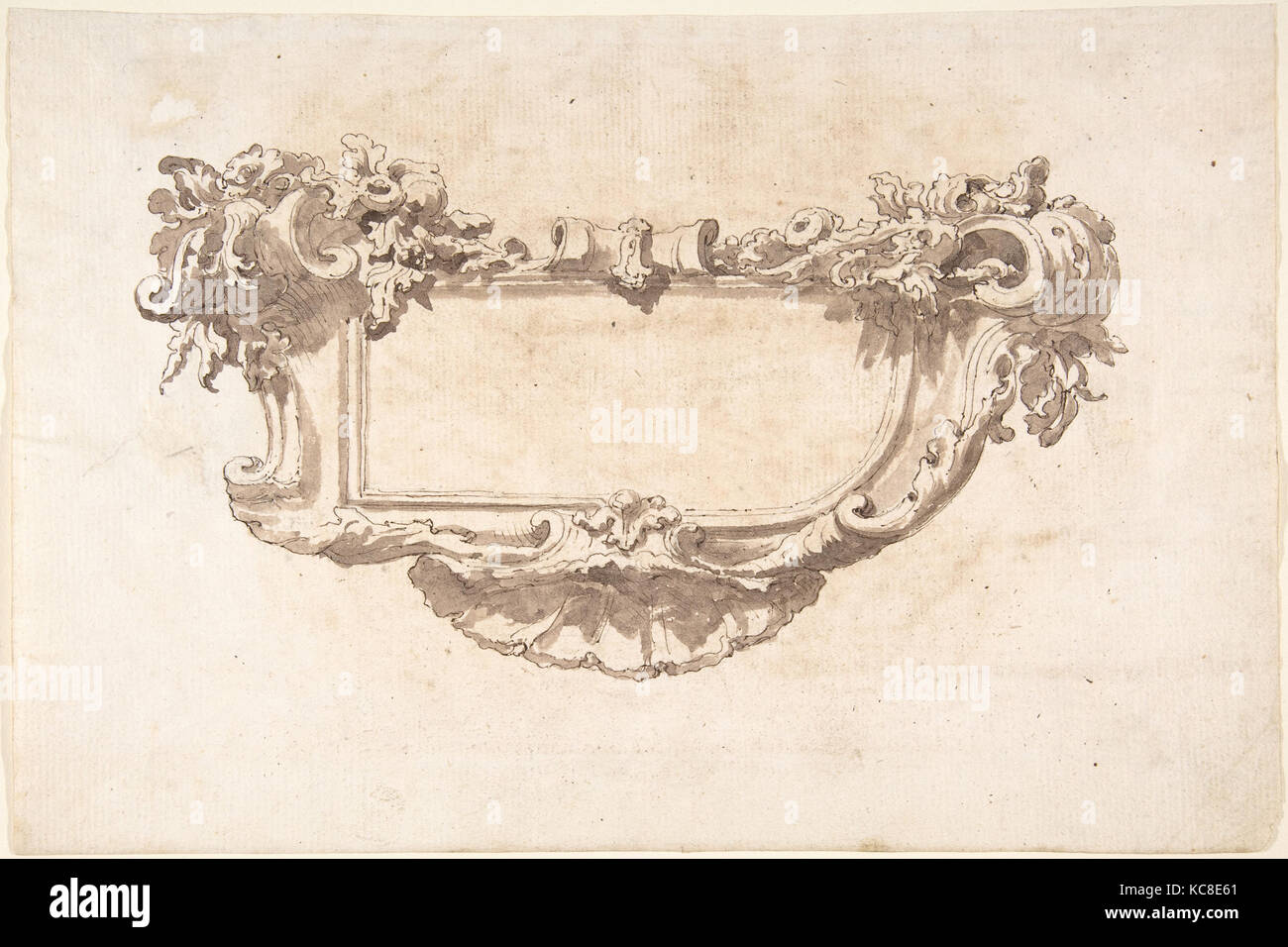 Cartouche, Anonymous, Italian, first half of the 18th century, 18th century Stock Photo
