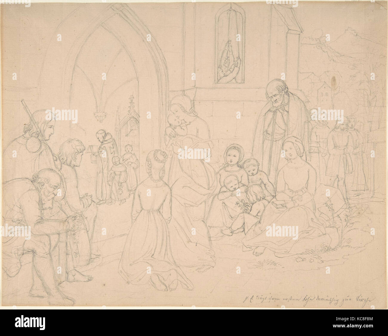 Saint Elizabeth Carrying Her Firstborn Son to the Church, Ludwig Emil