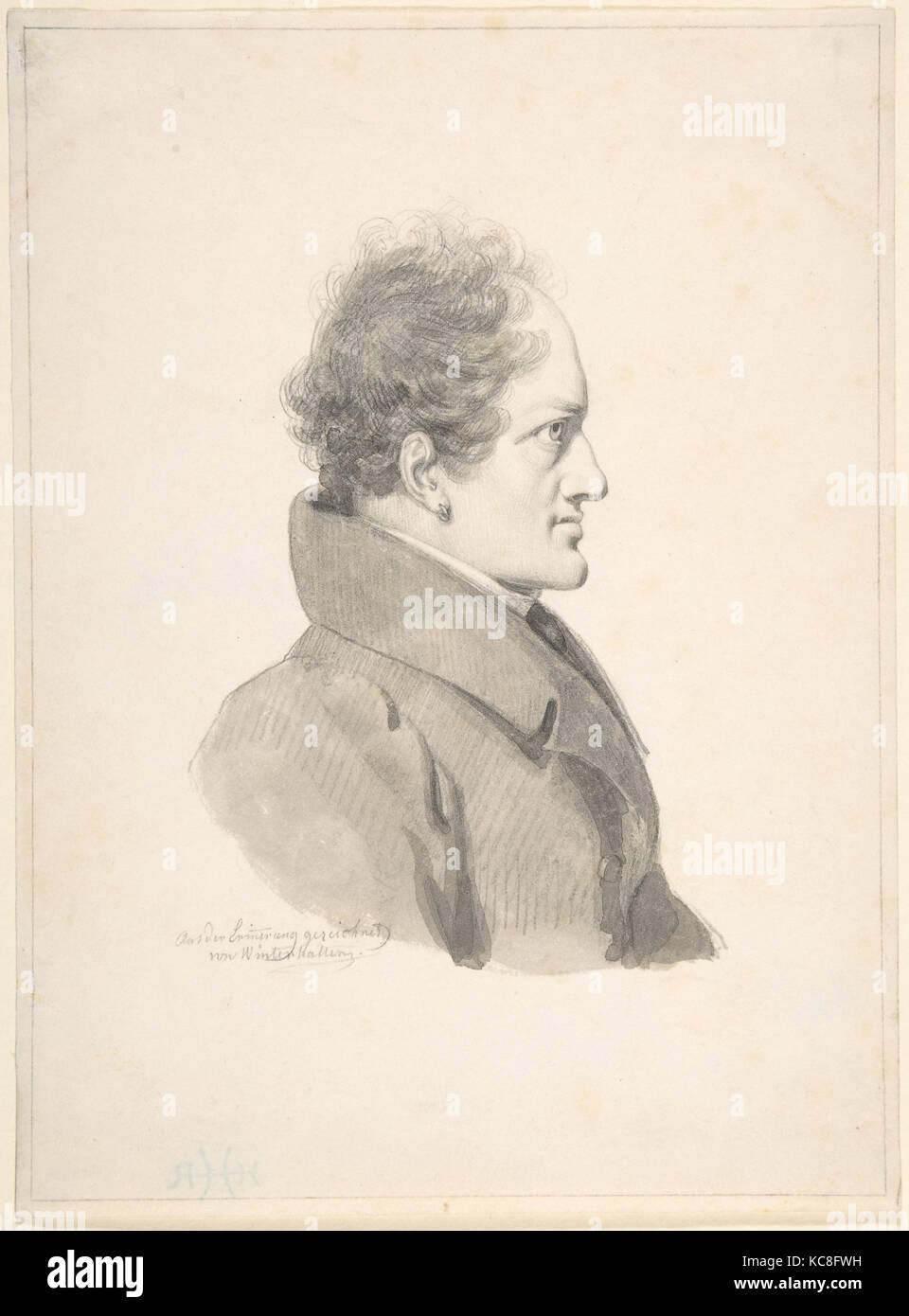 Portrait of Alois Senefelder, Franz Xaver Winterhalter, 1805–73 Stock Photo