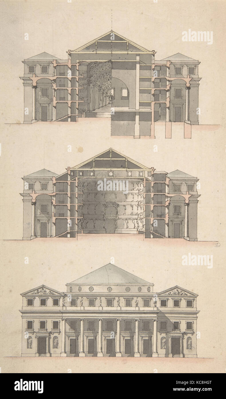 Design for a Theatre, Anonymous, French, 18th century Stock Photo