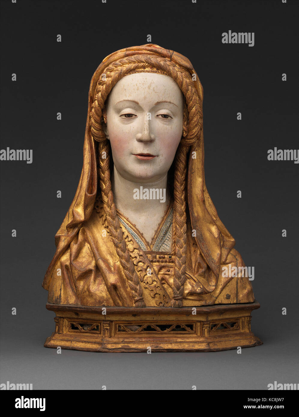 Reliquary Bust of a Female Saint, early 16th century Stock Photo