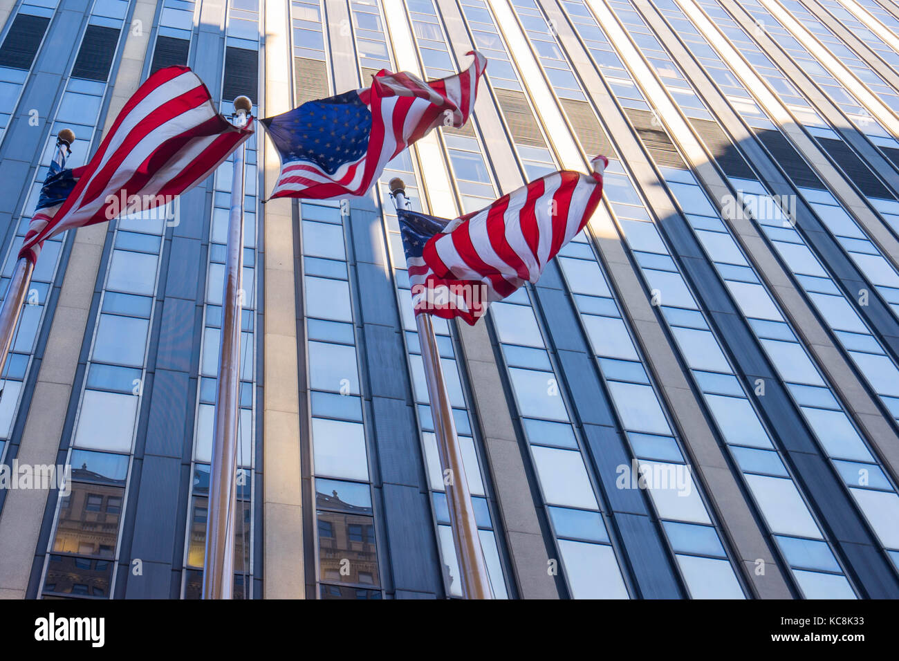 American Flags of New York City Stock Photo