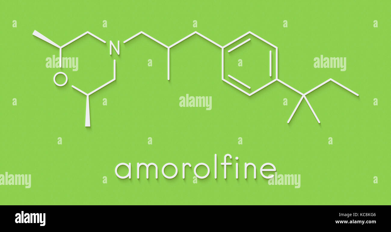 Amorolfine antifungal drug molecule. Commonly used in form of nail