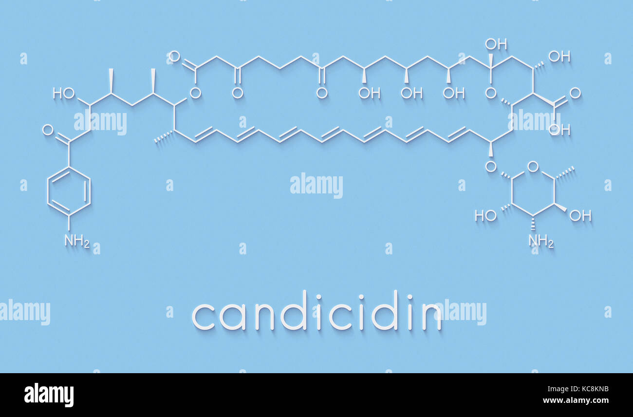 Candicidin antifungal drug molecule. Skeletal formula Stock Photo Alamy