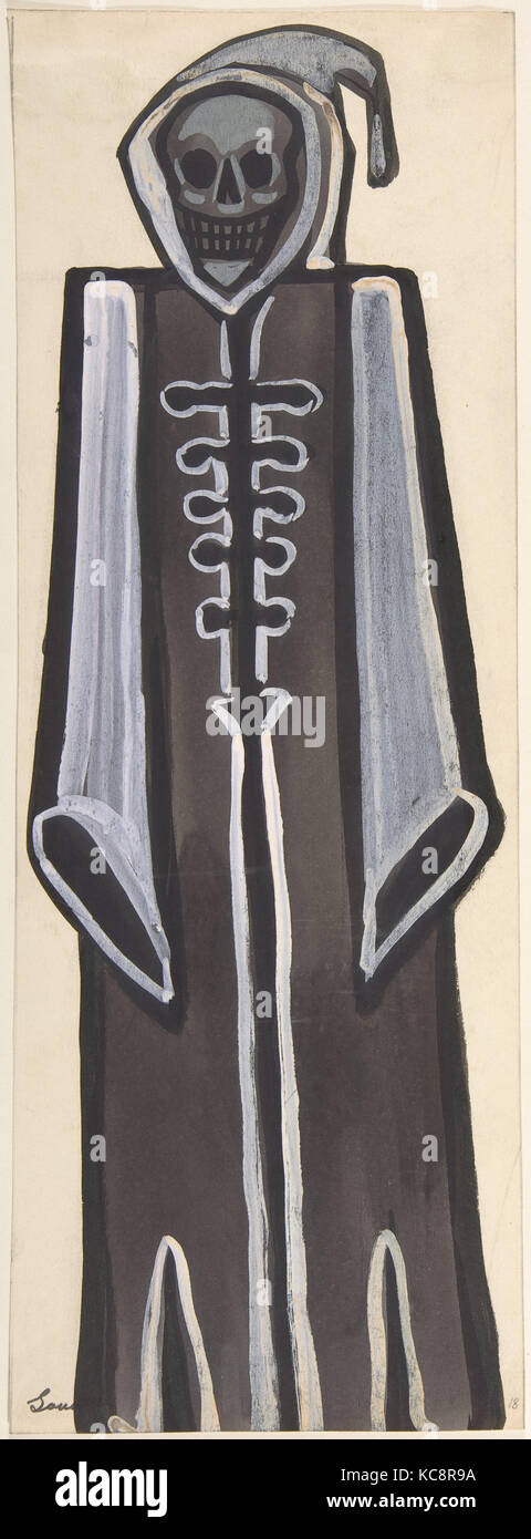 Death wearing a black robe, Sergey Sudeykin, first half 20th century Stock Photo
