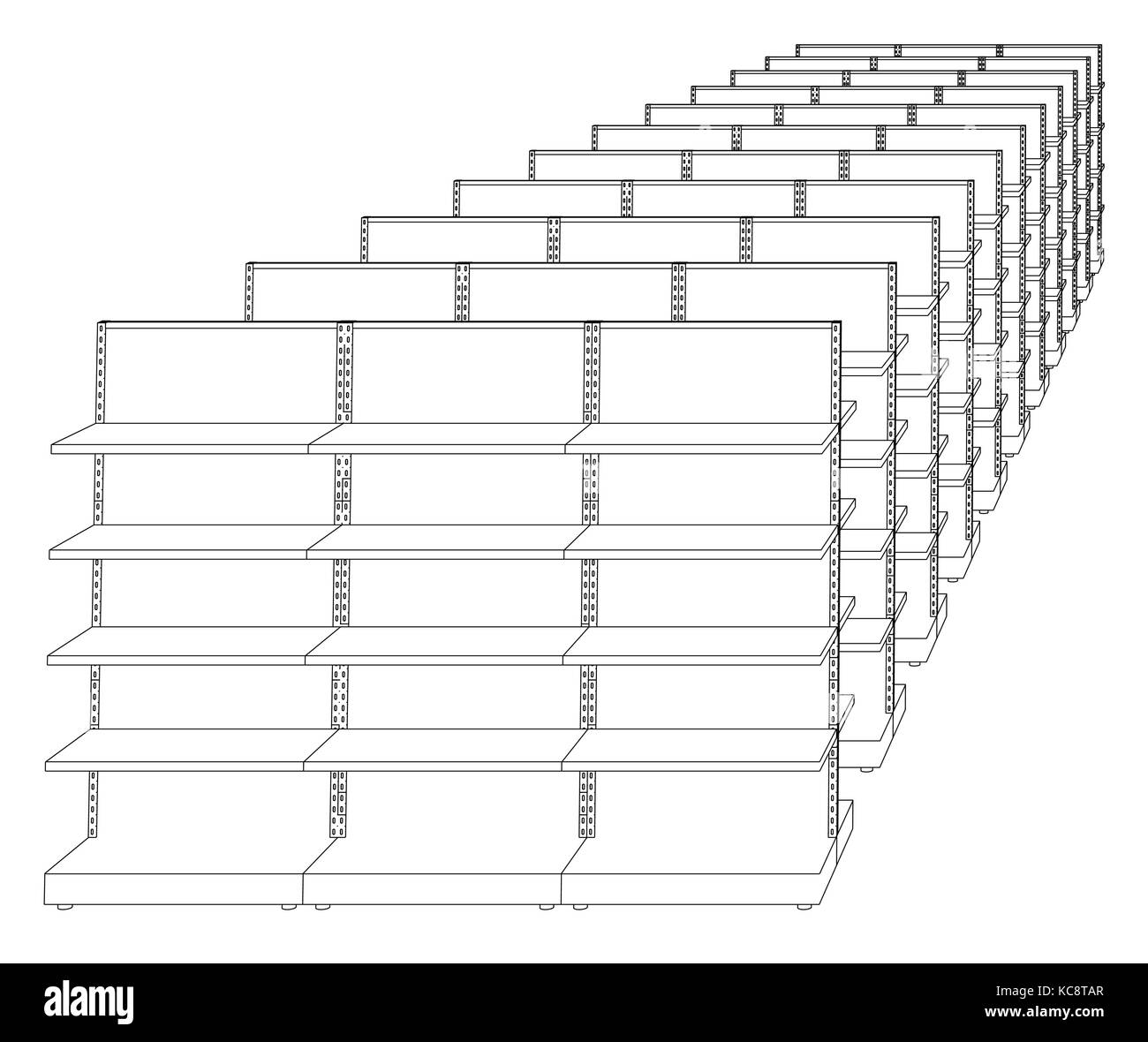 Racks with shelves sketch. Vector Stock Vector Image & Art Alamy