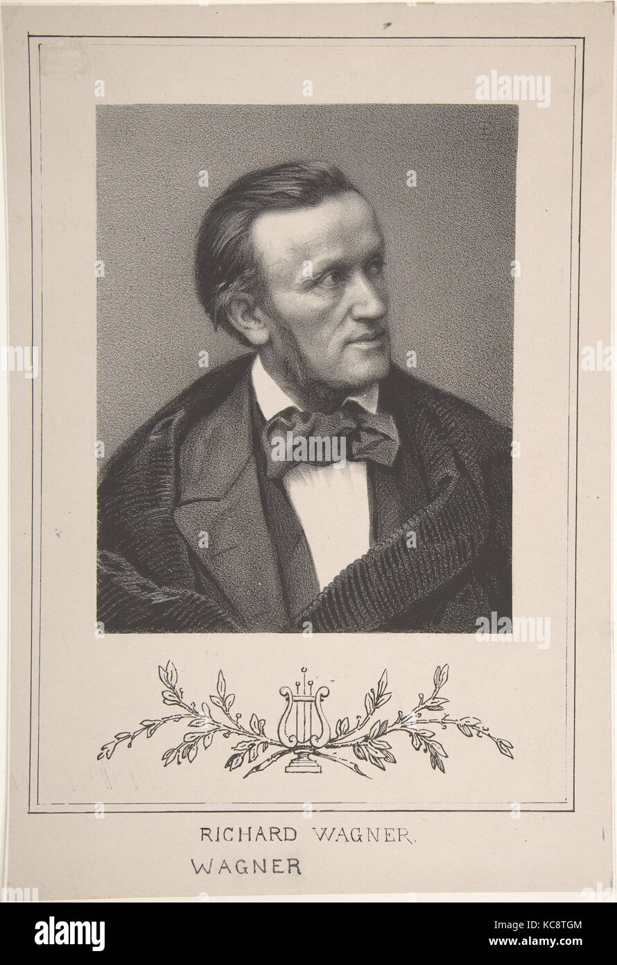 Portrait of Richard Wagner, Anonymous, 19th century, After Pierre Petit, 19th century Stock Photo