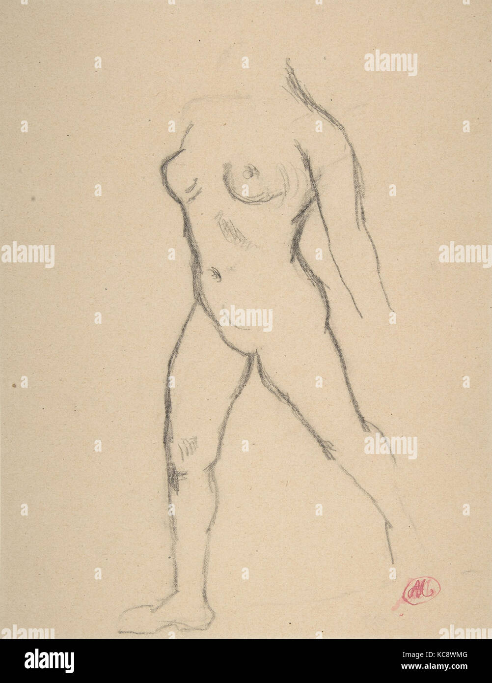 Study for 'Action in Chains (Monument to Louis-Auguste Blanqui)' or 'Île de France (Woman Walking in Water)', 1905-07, Aristide Stock Photo
