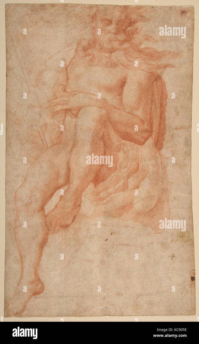 Study for the Figure of Aeolus, Pellegrino Tibaldi, 1549–51 Stock Photo