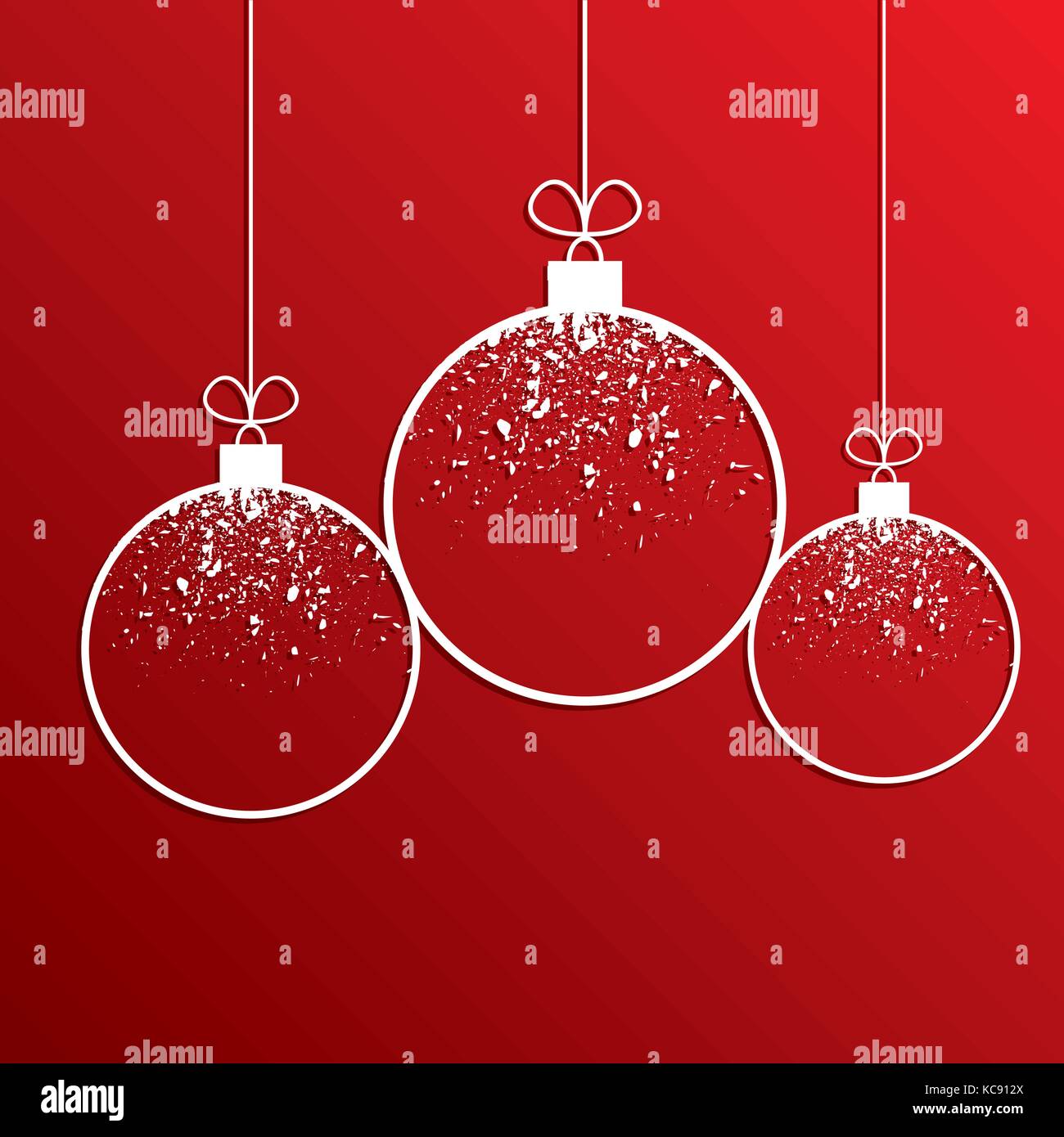 vector winter holiday illustration of christmas balls Stock Vector ...