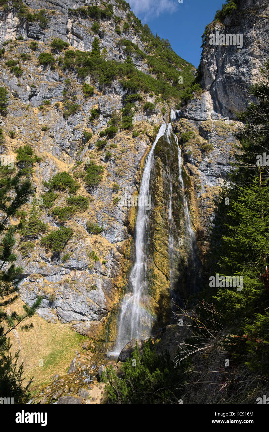 Dalfaz waterfall, Dalfazer Wasserfall, Maurach, Achensee, Austria Stock Photo
