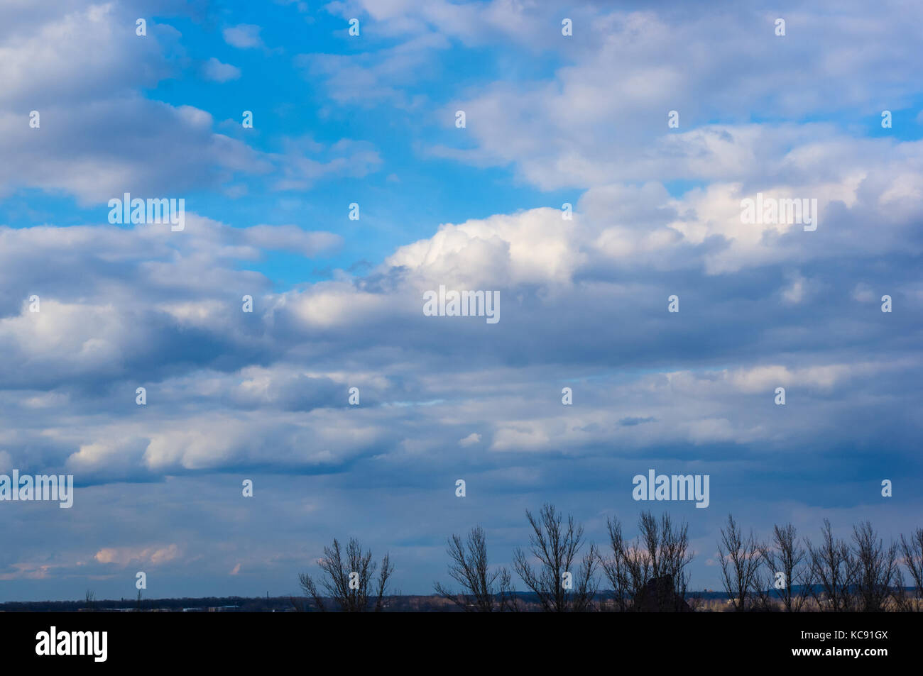White clouds in the blue summer sky Stock Photo - Alamy