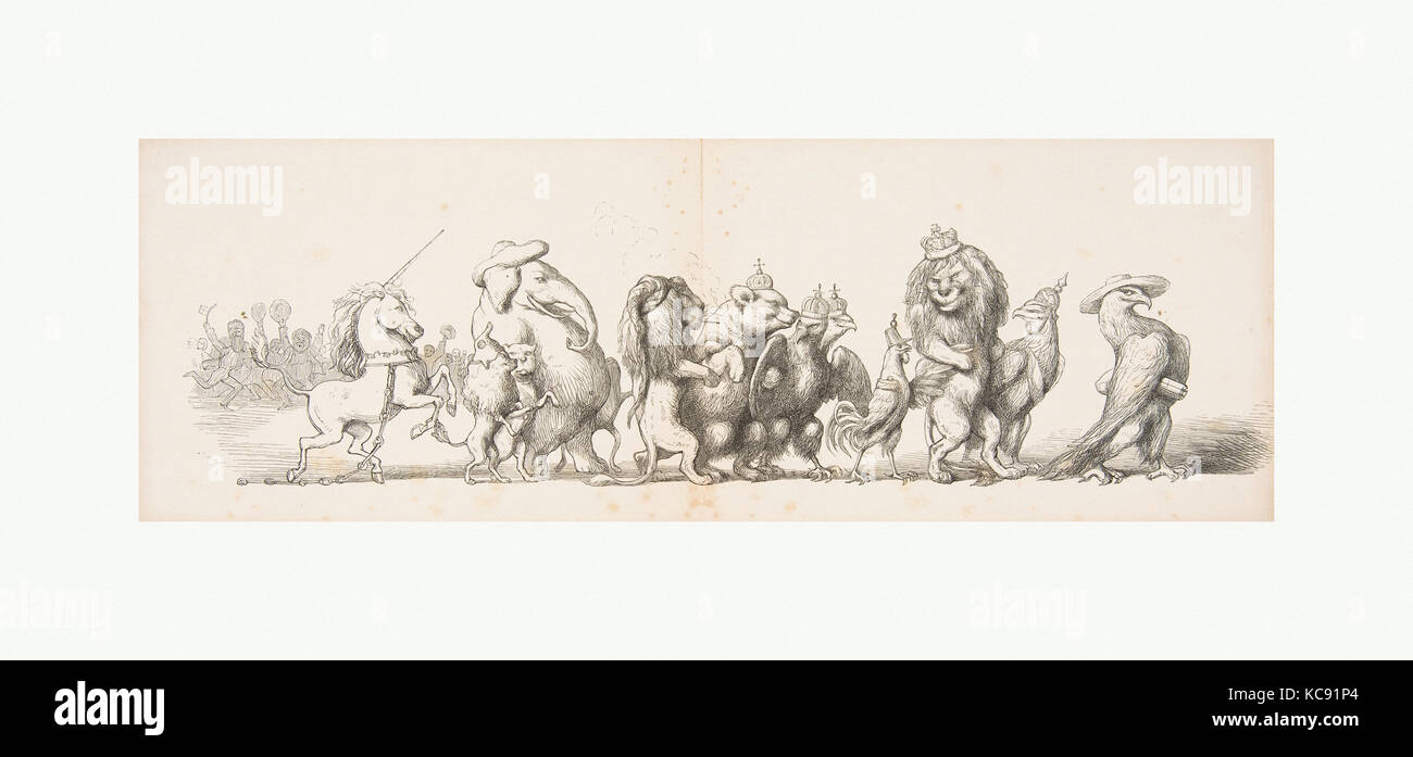 Crowned Heads, from Pictures of Extra Articles and Visitors to the Exhibition, Richard Doyle, ca. 1851 Stock Photo