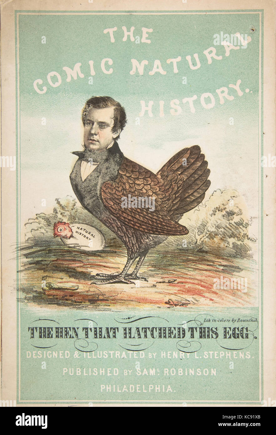 The Hen That Hatched This Egg (Henry L. Stephens): Title Page, The Comic Natural History of the Human Race, Henry Louis Stephens Stock Photo