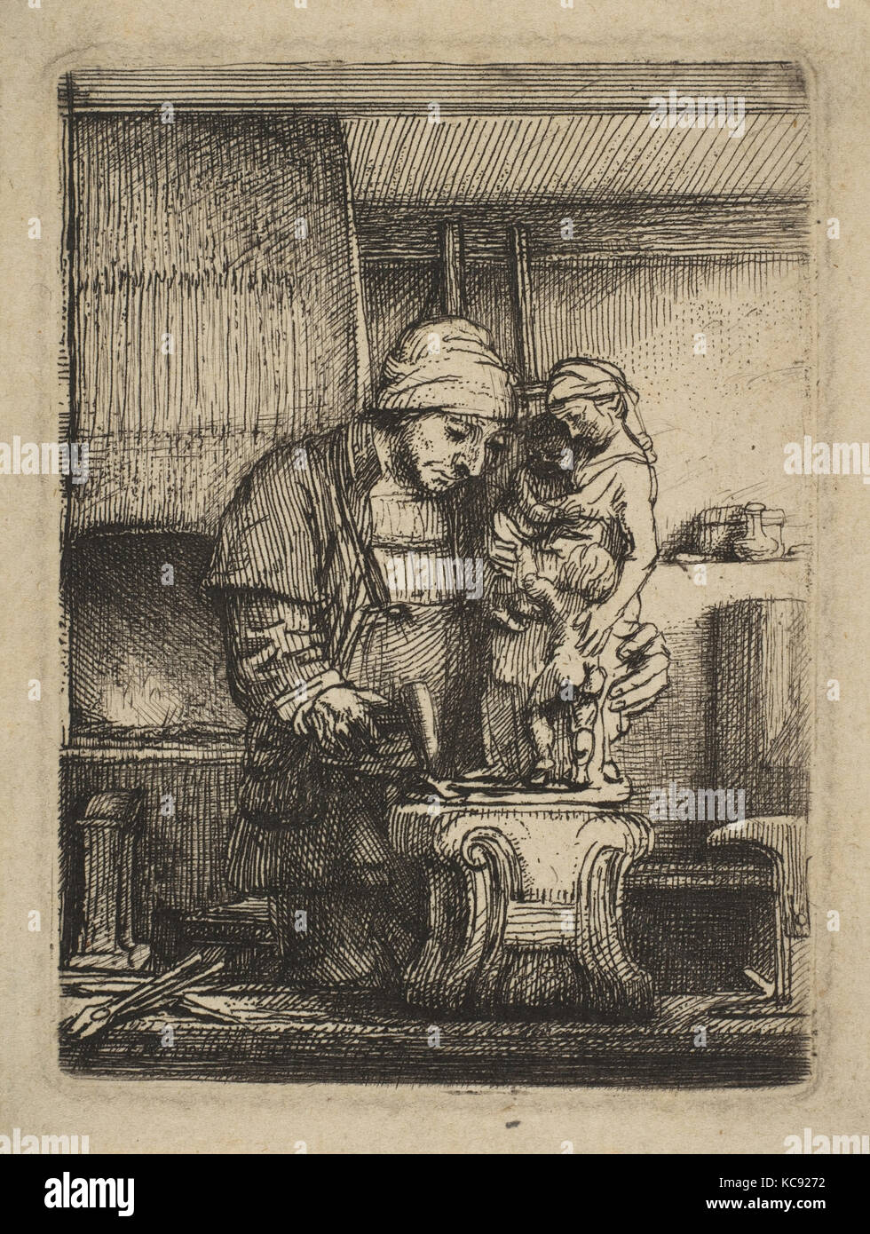 The Goldsmith, 1655, Etching and drypoint, Prints, Rembrandt (Rembrandt