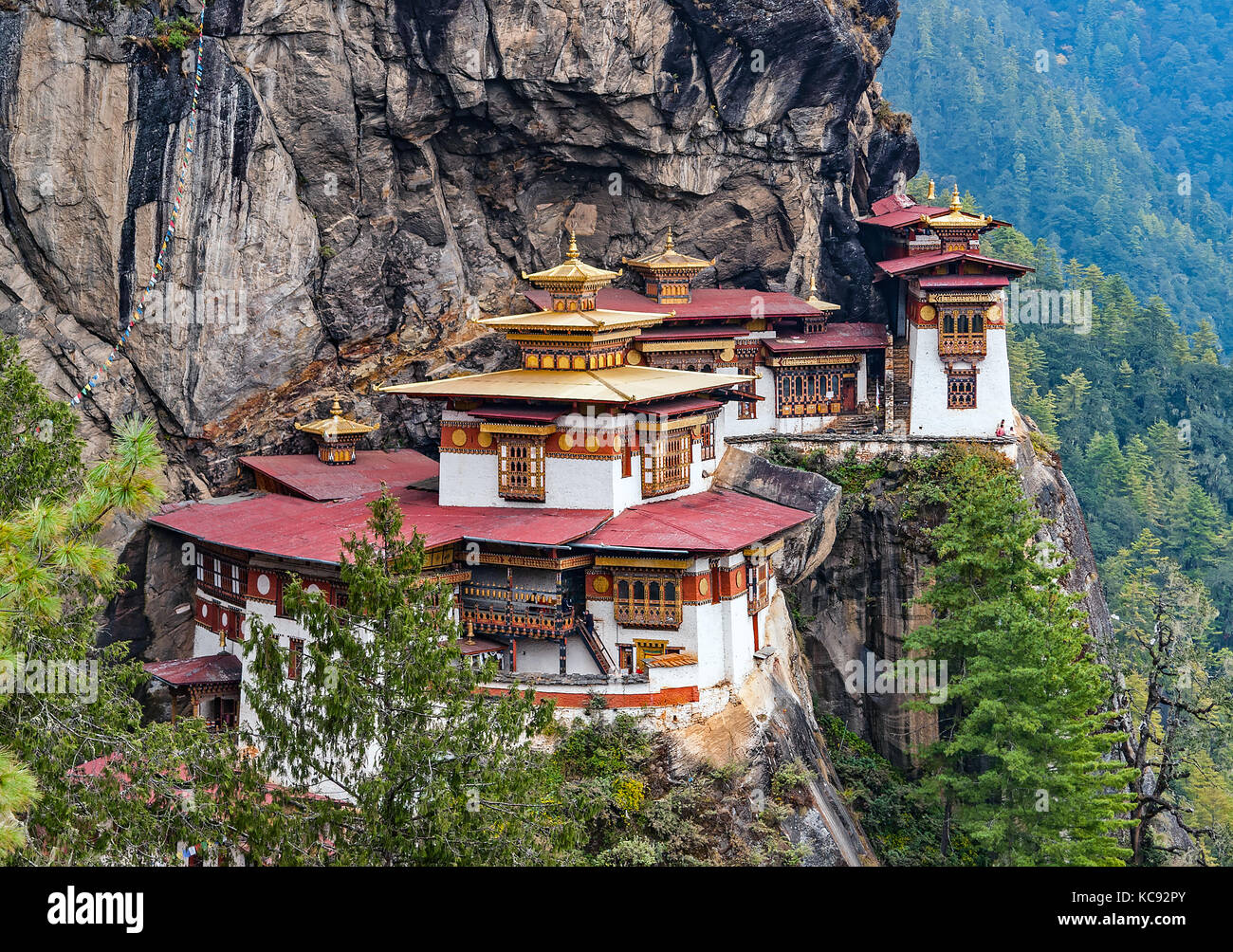 Paro Taktsang: The Tiger's Nest Monastery - Bhutan Stock Photo